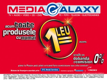 Media Galaxy a vndut, cu 1 Leu, 3000 de produse n 3 saptamni