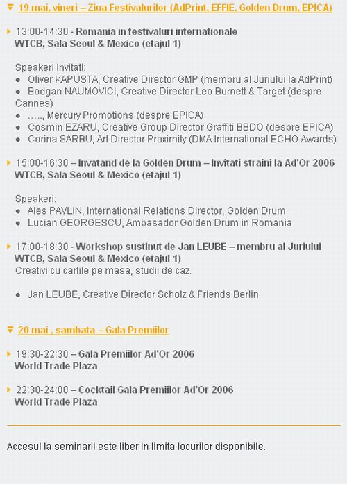 Program AdOr 2006 in constructie