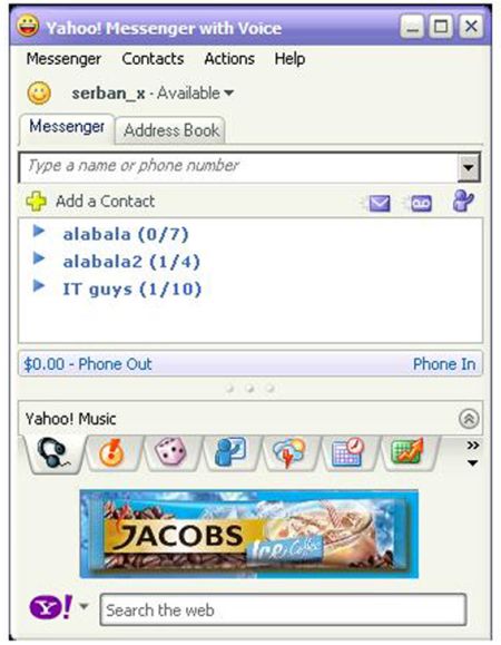 Starcom intra pe Yahoo! messenger cu Jacobs Ice Coffee