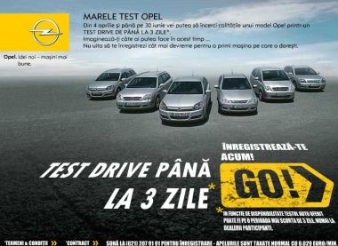 Opel ofera cheile masinii 3 zile