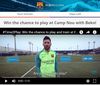Beko joaca alaturi de Messi si jucatorii Barca sa-si indemne fanii sa castige o excursie la Barcelona