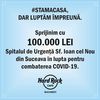 Donatie pentru Suceava impotriva coronavirus. 100.000 de lei pentru Spitalul de Urgenta Sfantul Ioan cel Nou Suceava de la Hard Rock Cafe Bucuresti