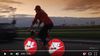 Publicitate outdoor video pe bicicleta. Tehnologie Kino-mo cu roti display, in Romania prin Perceptum