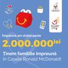 Donatii de peste 2 milioane lei in campania 2021 de strangere de fonduri pentru Casele Ronald McDonald