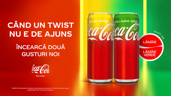 Coca-Cola lanseaza doua noi variante racoritoare: Coca-Cola cu gust de Lamaie si Coca-Cola cu gust de Lamaie Verde