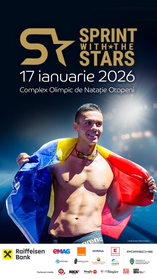 Inoata cu campionii! David Popovici aduce în România evenimentul “Sprint With The Stars”, din 17 ianuarie 2026, la Otopeni