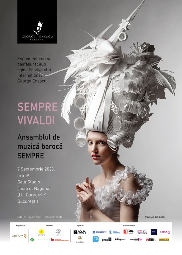 O seara Vivaldi in programarea Festivalului International George Enescu, joi, 7 Septembrie 2023. Sempre Vivaldi.