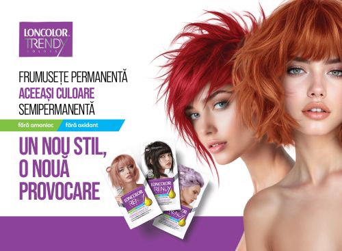 Brandul românesc numărul 1 în categoria vopsea pentru păr, LONCOLOR relansează gama de vopsea semipermanentă LONCOLOR Trendy Colors