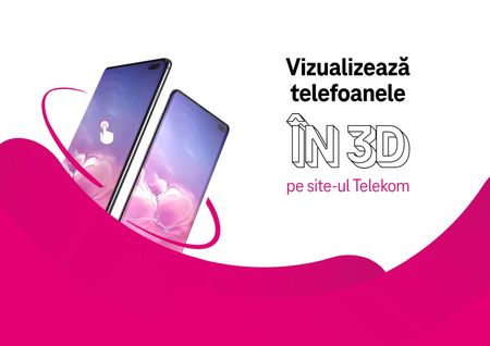 Previzualizarea in 3D a telefoanelor, in premiera, pe platfoma online Telekom Romania