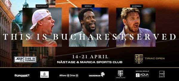 Premii in sute de puncte ATP si 580.000 de euro, la turneul Tiriac Open. Elita tenisului mondial masculin, la Bucuresti, intre 14-21 aprilie.
