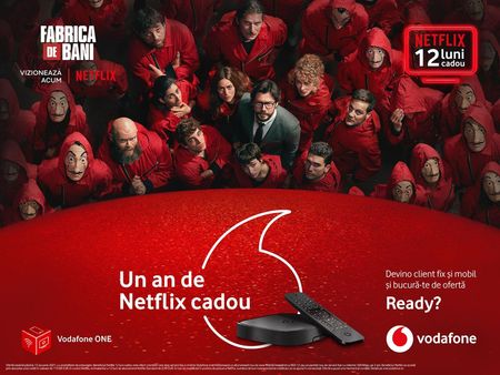 De Craciun, un an de Netflix. Campanie Vodafone ONE de Craciun cu 12 luni de Netflix cadou