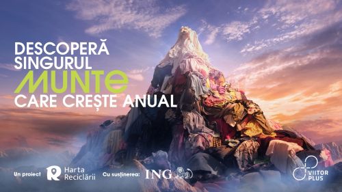80% dintre hainele aruncate la nivel global ajung la gunoi sau la incinerare. Harta Reciclării lansează campania „Muntele de Haine” 
