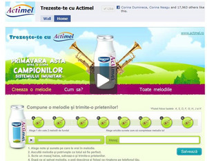 Aplicatie Facebook - Trezeste-te cu Actimel