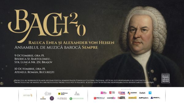 BACH 2.0,  la Brașov și București, intr-un weekend dedicat muzicii baroce și clavecinului, cu Raluca Enea și Alexander von Heissen, alături de ansamblul de muzică barocă Sempre