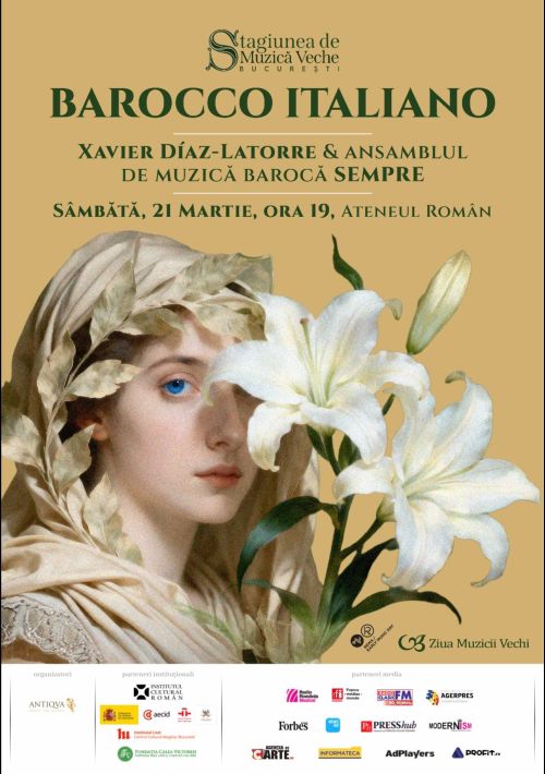 De Ziua Muzicii Vechi, BAROCCO ITALIANO - un concert cât o primăvară barocă, la Ateneul Român