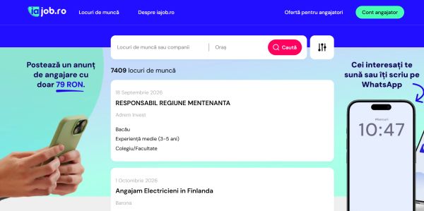 46% dintre candidați au încercat să-și schimbe jobul cel puțin o dată în ultima lună. Sondaj eJobs și Reveal Marketing Research.